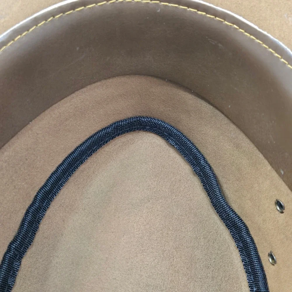 Brown Leather Outback Cowboy Hat Large Western Aussie Braided Band Wide Brim